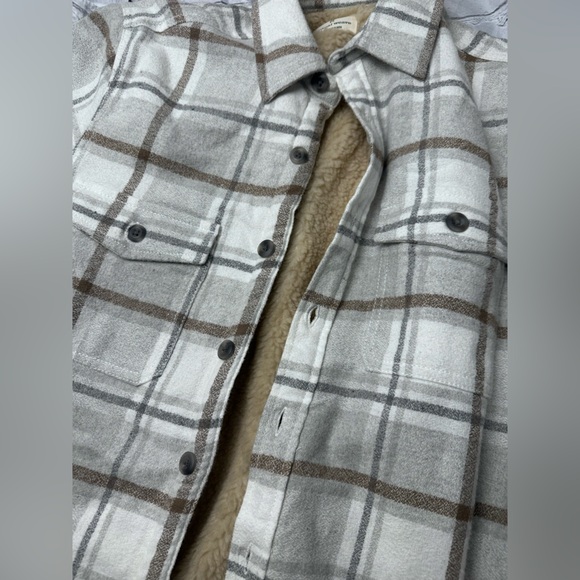 Plaid Sherpa-Lined Jacket - Picture 1 of 7